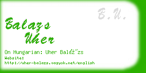 balazs uher business card